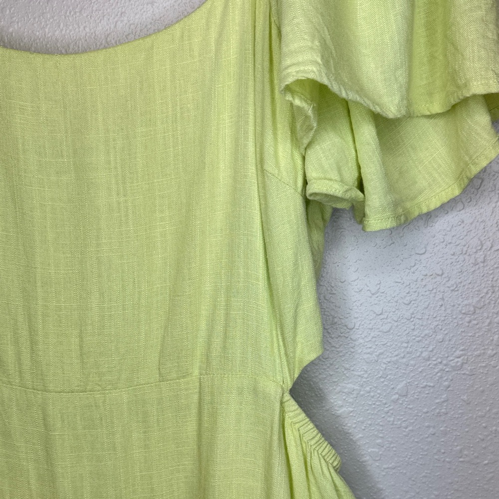 Greylin Cutout Midi A Line Dress Celery Green - Large - Picture 6 of 17
